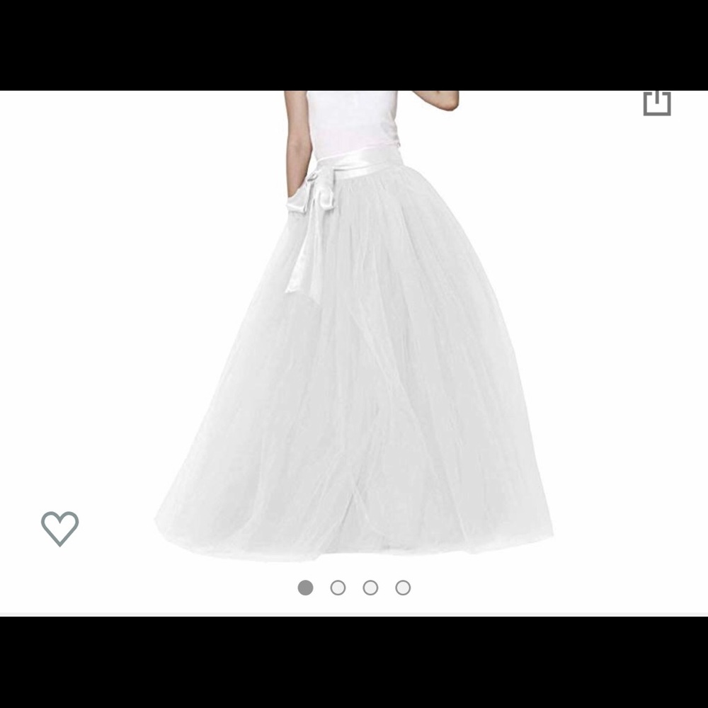White tulle skirt